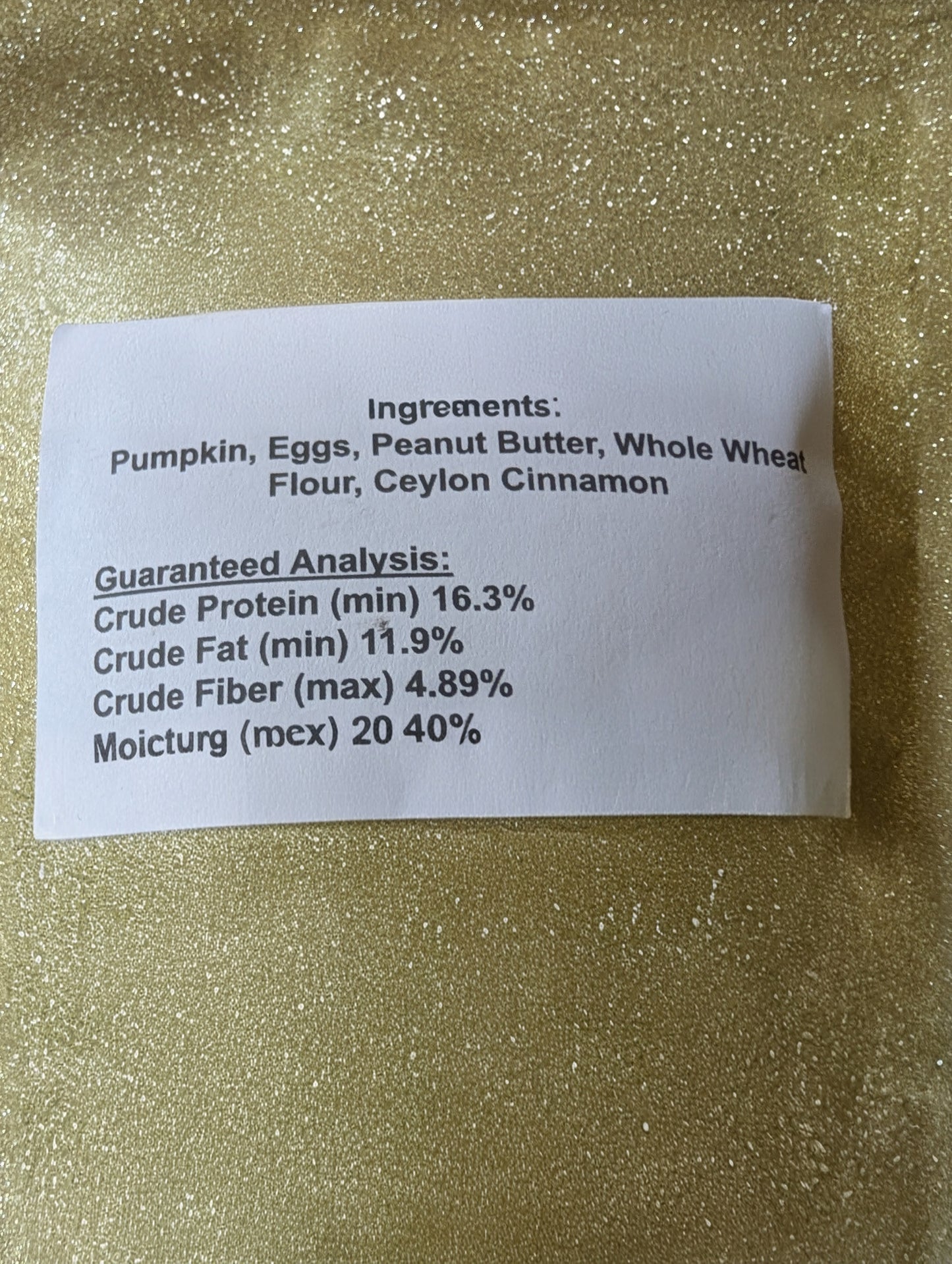 Sniffin' Pumpkin all natural dog treat
